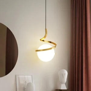 Luminária Pendente Moderna de LED em Vidro para Sala e Cozinha