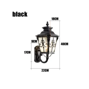 Lâmpada de Parede Retro à Prova d'Água para Jardim e Varanda