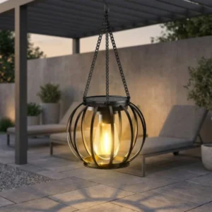 Lanterna Solar Externa à Prova d'Água com Sensor para Jardim