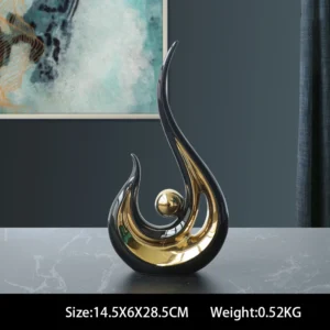 Estatueta de Cerâmica Abstrata Nórdica para Decoração de Casa e Escritório - Modelo 15