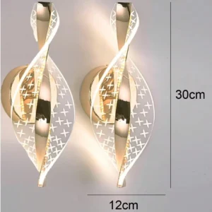 Arandela de Parede LED Moderna em Ouro e Preto para Iluminação Interna - 2PC-dourado-estrela