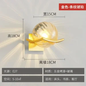 Lâmpada de Parede Criativa Nórdica para Ambientes Internos