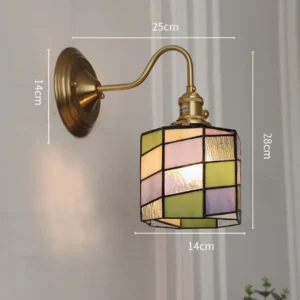 Luminária Pendente Tiffany Colorida Retrô para Sala e Restaurante - N