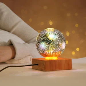 Luz Noturna LED 3D Fogos de Artifício para Decoração de Ambientes