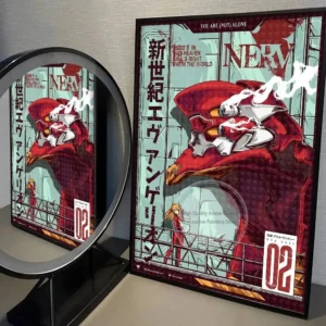 Pôster Anime Neon Genesis Evangelion para Decoração de Parede - Modelo 9, Sem Moldura 30x45cm