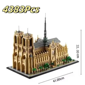 Cenário de Rua MOC Notre-Dame para Decoração de Casa - No Box, NO BOX