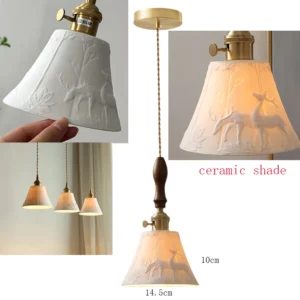 Luminária Pendente Tiffany Colorida Retrô para Sala e Restaurante - W