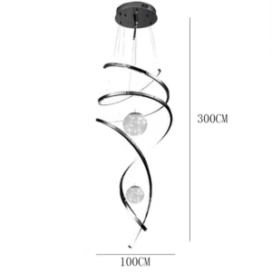 Lustre Moderno para Escada - Luminária Pendente LED para Sala de Estar
