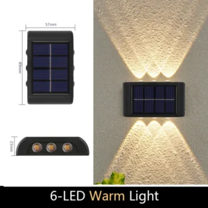 Luz Solar LED à Prova d'Água para Jardim e Varanda - Iluminação Ecológica - 6Unidades