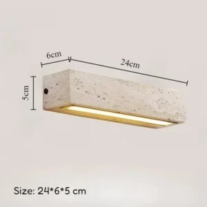 Lâmpada de Parede Amarela em Pedra Natural IP65 para Varanda