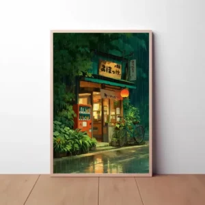 Impressão em Tela de Paisagem Japonesa para Decoração de Ambientes
