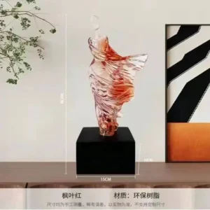 Estátua Decorativa em Resina - Escultura Minimalista para Escritório - Cor C