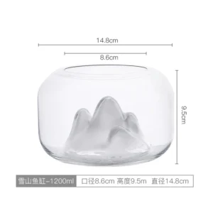 Lâmpada Decorativa para Aquário de Vidro Espessado - 1200ml - Tanque de Peixe