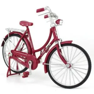 Mini Modelo de Bicicleta Diecast Metal para Colecionadores e Presentes - Vermelho 1 unidade