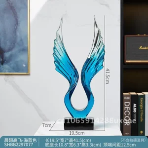 Escultura de Asas Dapeng em Resina Transparente para Decoração - Angel Wings Sky Blue, Asas Dapeng Azul Céu-4182