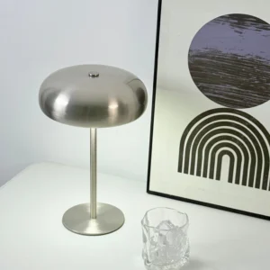 Candeeiro de Mesa Cogumelo LED Recarregável com Controle de Toque