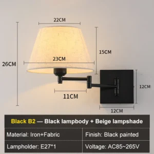 Arandela Moderna com Braço Oscilante para Iluminação Residencial