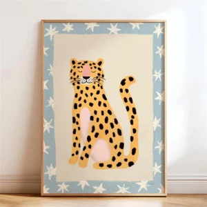 Pôster de Animais Divertidos para Quarto Infantil - Decoração Moderna