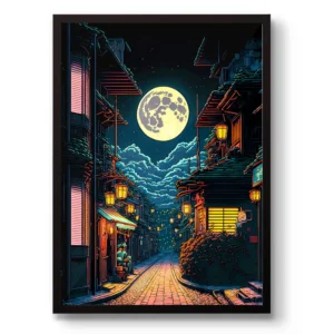 Quadro de Arte Abstrata de Rua em Tóquio para Decoração Moderna