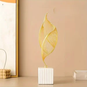 Estátua Cerâmica Luxuosa Nórdica para Decoração de Sala e Escritório - Modelo D Branco