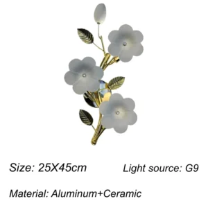 Luminária de Parede Moderna em Cerâmica para Quarto e Sala