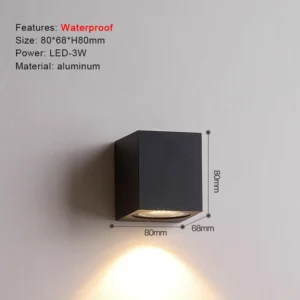 Arandela LED Moderna para Iluminação Externa - Preto