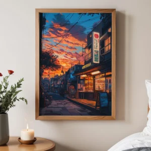 Quadro Abstrato de Ramen para Decoração Moderna da Sua Casa