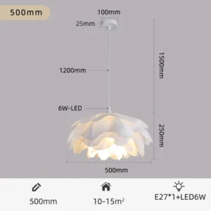 Luminária Pendente Minimalista Abacaxi para Quarto e Estudo