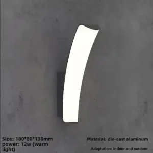 Luminária de Parede Moderna para Exterior IP65 - Alumínio 12W/24W - Branco Quente