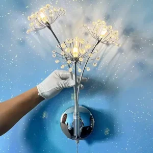 Lâmpada de Parede Cristal Dente-de-Leão - Iluminação Decorativa Moderna