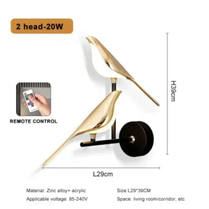 Lâmpada de Parede Dourada em Estilo Nórdico para Sala e Quarto