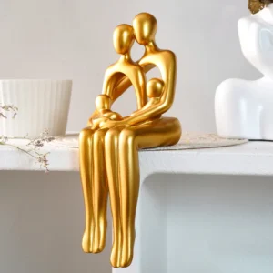 Decoração Abstrata de Mesa para Família de Quatro - Enfeite Moderno