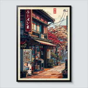 Quadro de Arte Abstrata de Rua em Tóquio para Decoração Moderna