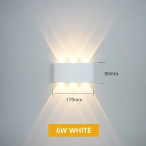 Luminária de Parede Externa à Prova d'Água IP65 - Moderna e Eficiente - À Prova d'Água IP65, Branco Quente 3000K