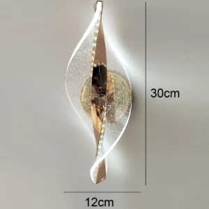 Arandela de Parede LED Moderna em Ouro e Preto para Iluminação Interna - 1PC-dourado-floral