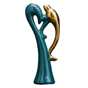 Escultura de Pássaros em Cerâmica para Decoração de Sala e Presentes