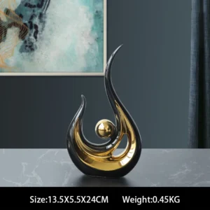 Estatueta de Cerâmica Abstrata Nórdica para Decoração de Casa e Escritório - Modelo 13