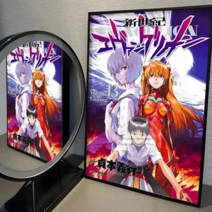 Pôster Anime Neon Genesis Evangelion para Decoração de Parede - Modelo 11, Sem Moldura 40x50cm