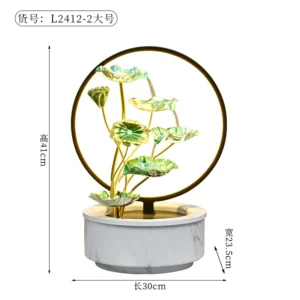 Fonte de Água Decorativa com Luzes para Sala de Estar - Atraia Fortuna - Modelo D