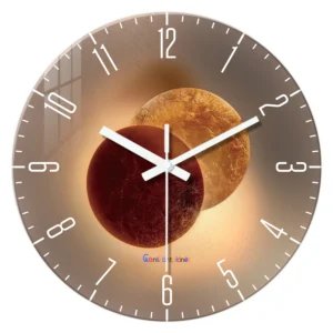 Relógio de Parede Moderno em Vidro Temperado - Decoração Elegante