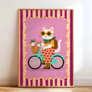 Pôster de Animais Divertidos para Quarto Infantil - Decoração Moderna