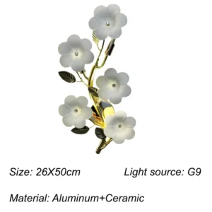 Luminária de Parede Moderna em Cerâmica para Quarto e Sala