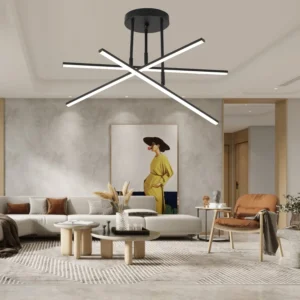 Lustre Moderno de LED com 3 Cores para Sala e Quarto