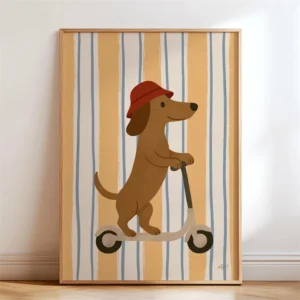 Pôster de Animais Divertidos para Quarto Infantil - Decoração Moderna