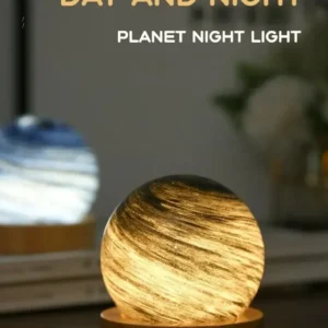 Lâmpada 3D Lua com Suporte de Madeira - Luz Noturna USB para Crianças