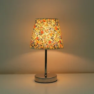 Abajur de Tecido Redondo LED com Carregamento USB para Quarto e Estudo - Controle de Tempo