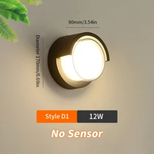Lâmpada de Parede LED com Sensor de Movimento - 6W/12W - Branco Frio