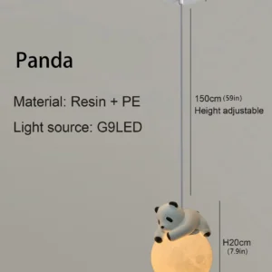 Lustre Criativo de Animais LED para Quarto - Decoração Divertida