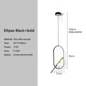 Lustre Pendentes LED Moderno para Sala de Estar e Quarto