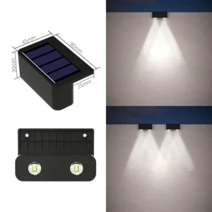 Luzes Solares de Parede Impermeáveis para Jardim e Escadas
